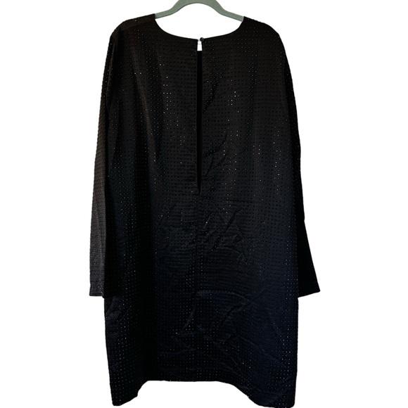 ASOS Curve Studded Satin Black Shift Dress Plus Size 18 Women’s Dress. Sparkly! - Picture 3 of 12